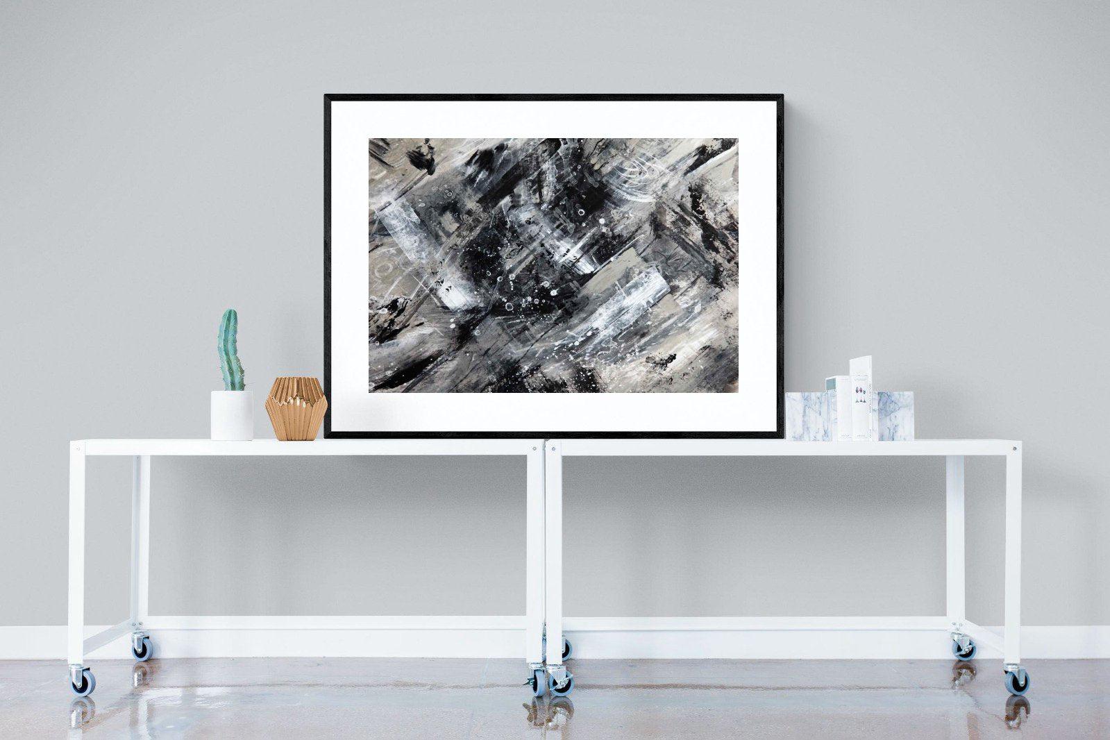 Slap Dash-Wall_Art-120 x 90cm-Framed Print-Black-Pixalot