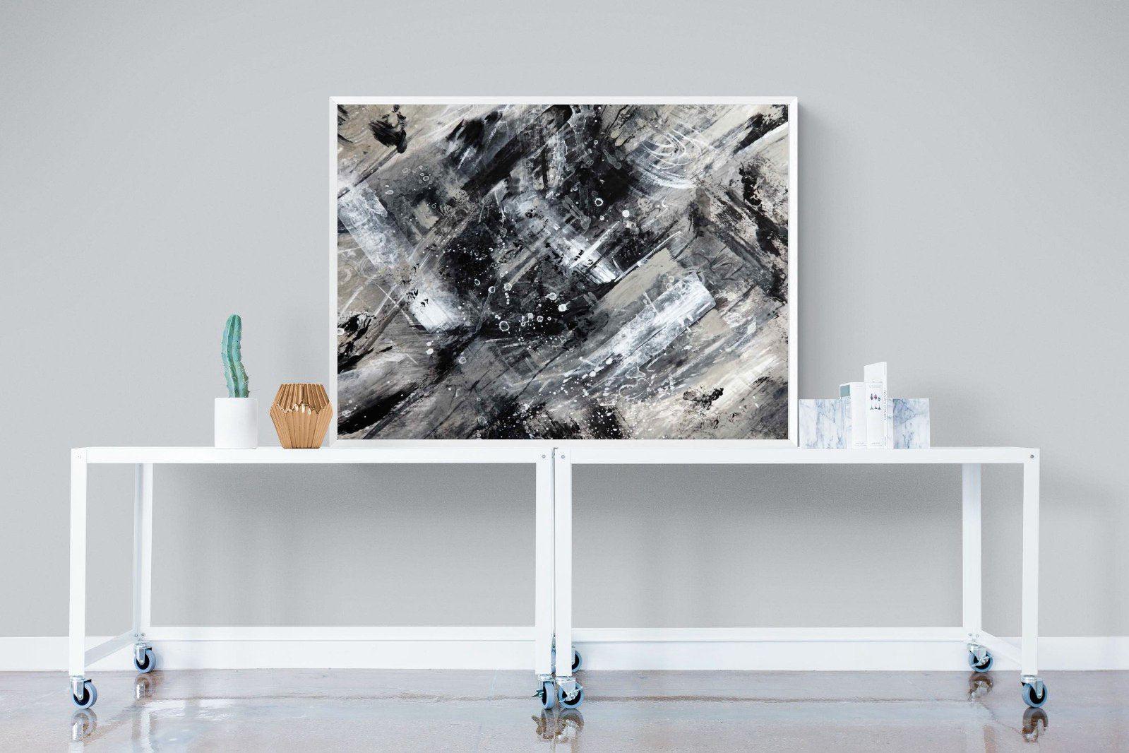 Slap Dash-Wall_Art-120 x 90cm-Mounted Canvas-White-Pixalot