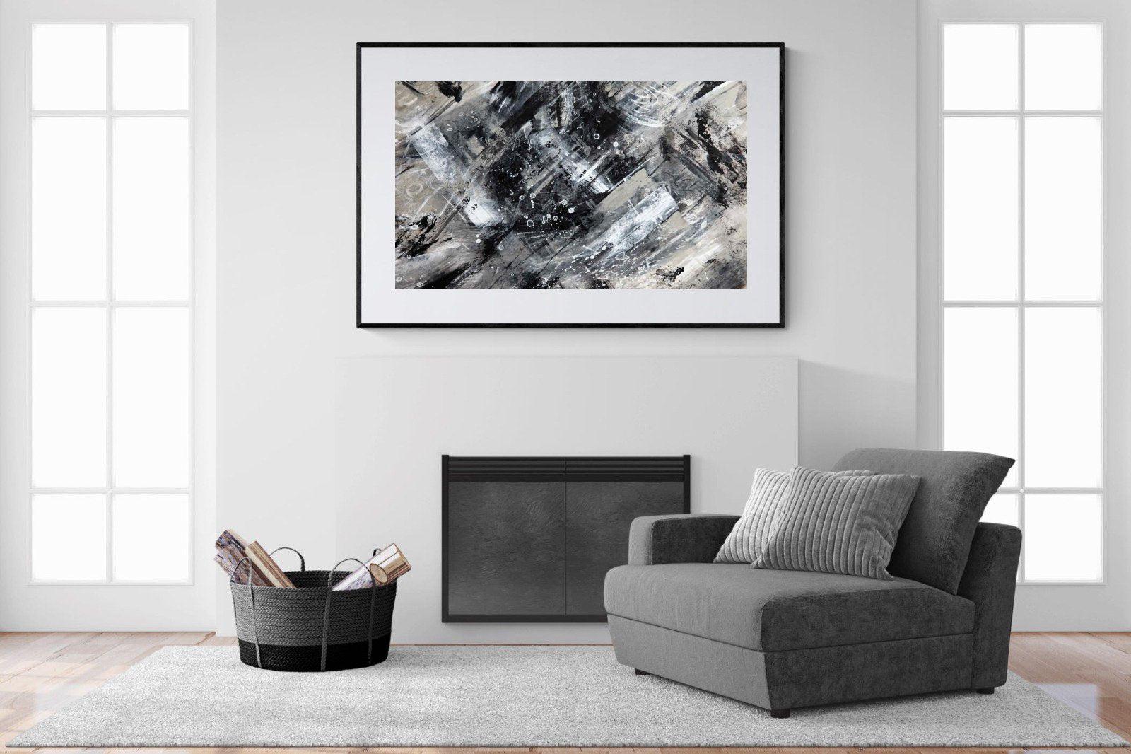 Slap Dash-Wall_Art-150 x 100cm-Framed Print-Black-Pixalot