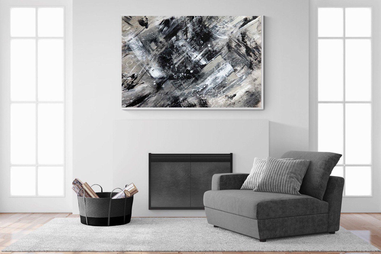 Slap Dash-Wall_Art-150 x 100cm-Mounted Canvas-White-Pixalot