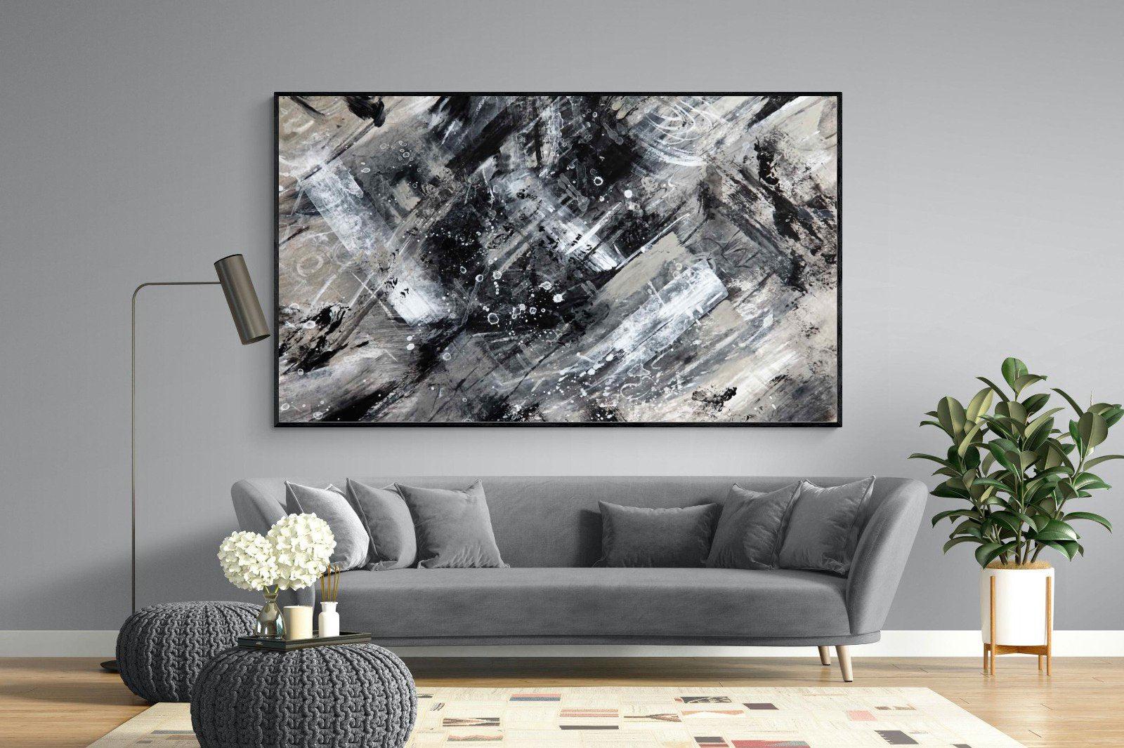 Slap Dash-Wall_Art-220 x 130cm-Mounted Canvas-Black-Pixalot