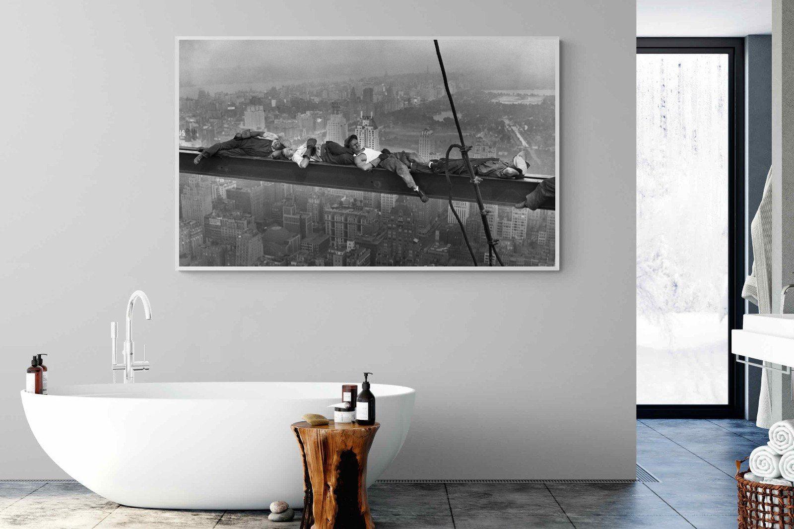 Sleeping Above Manhattan-Wall_Art-180 x 110cm-Mounted Canvas-White-Pixalot
