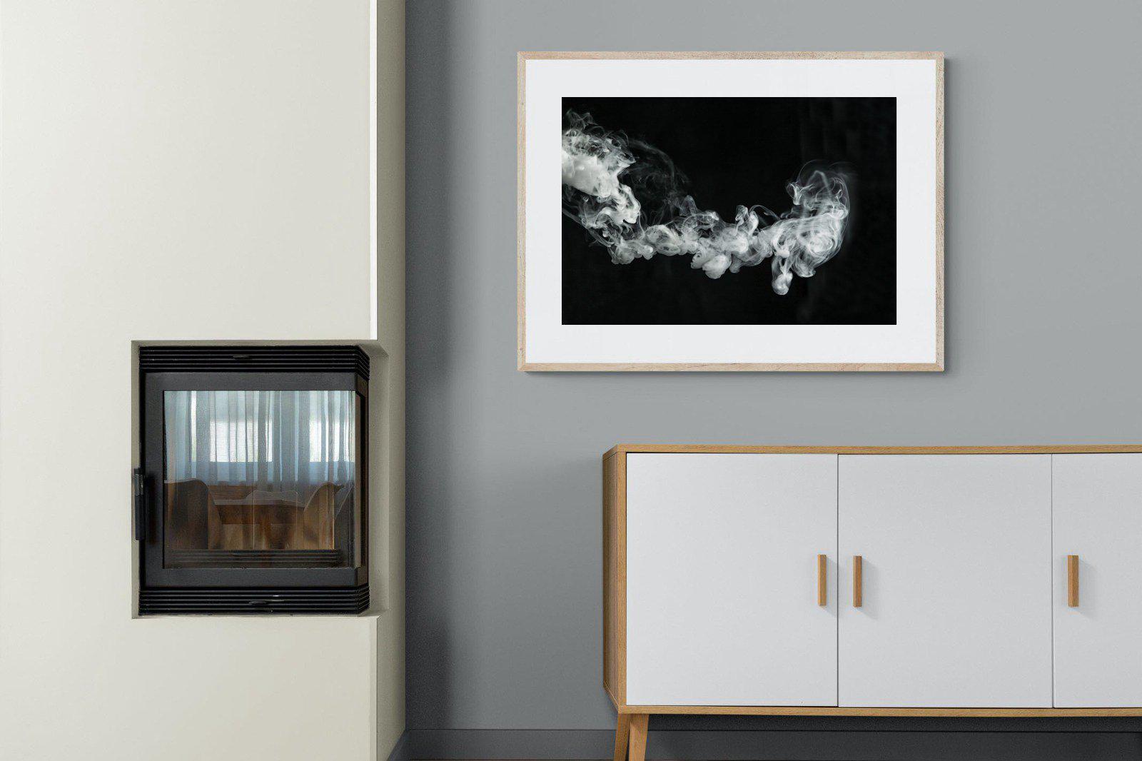 Smoke-Wall_Art-100 x 75cm-Framed Print-Wood-Pixalot