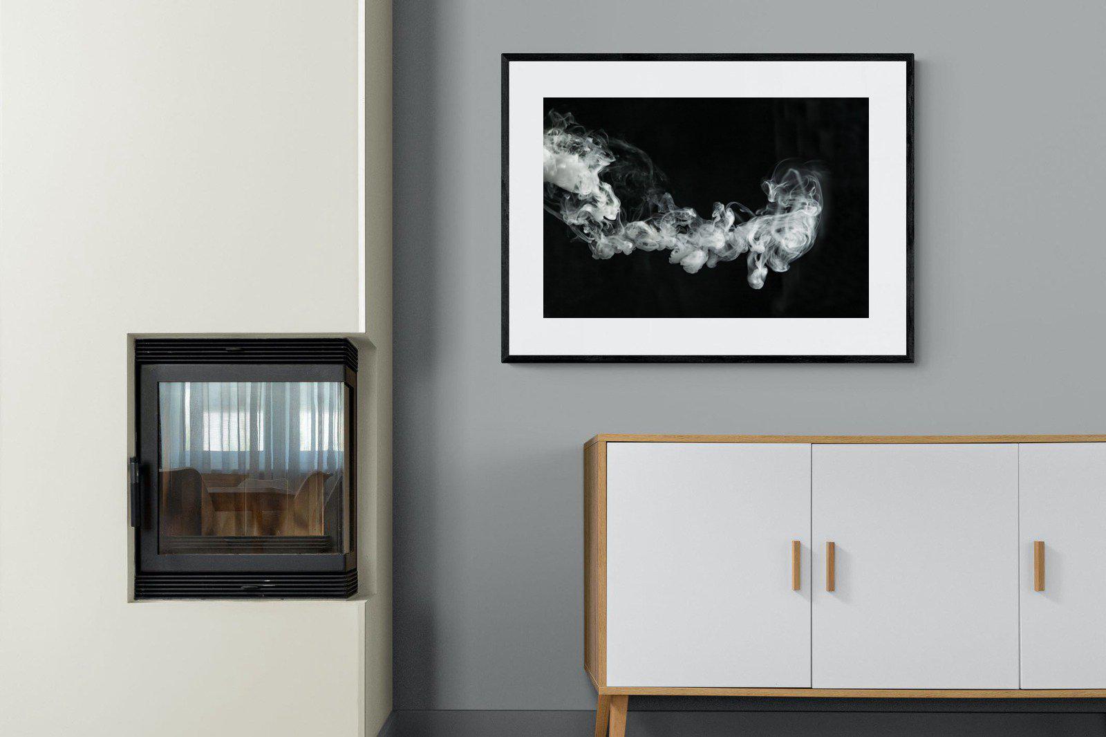 Smoke-Wall_Art-100 x 75cm-Framed Print-Black-Pixalot