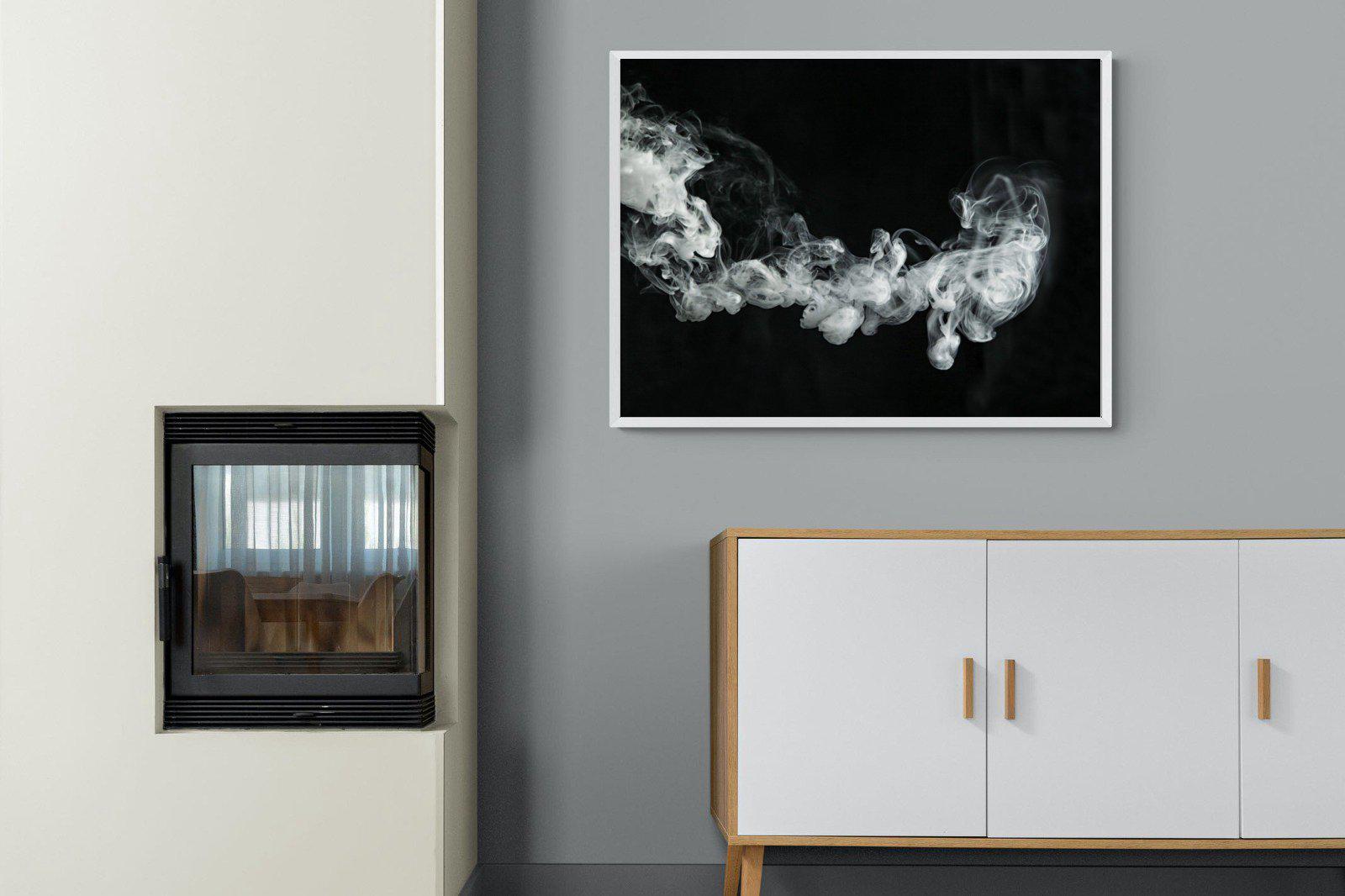 Smoke-Wall_Art-100 x 75cm-Mounted Canvas-White-Pixalot
