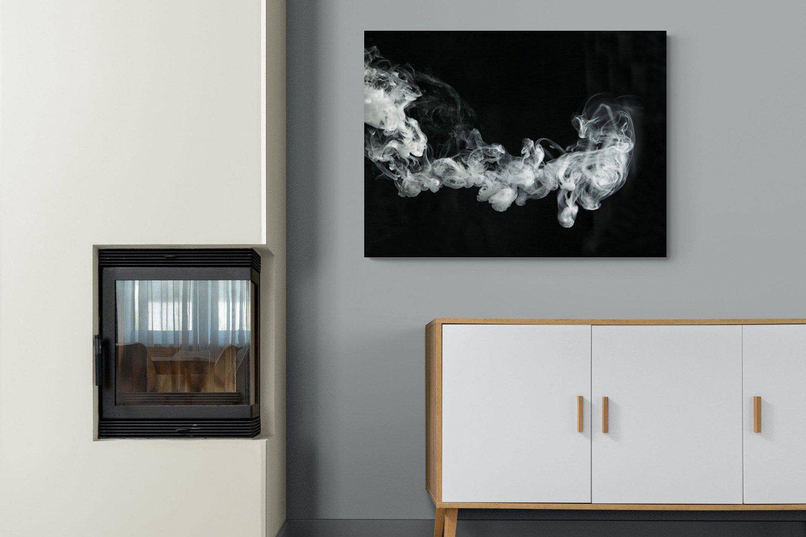 Smoke-Wall_Art-100 x 75cm-Mounted Canvas-No Frame-Pixalot