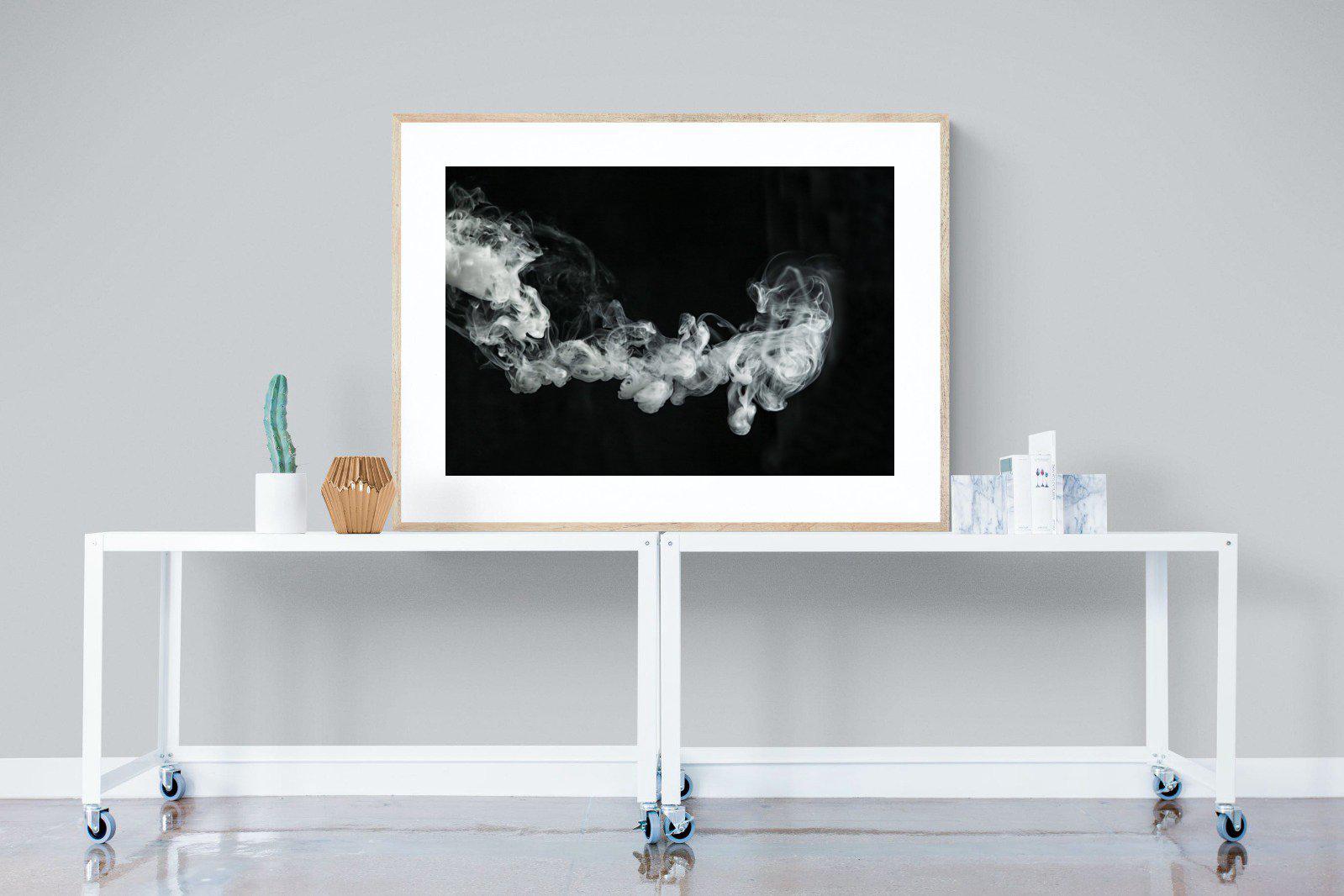 Smoke-Wall_Art-120 x 90cm-Framed Print-Wood-Pixalot