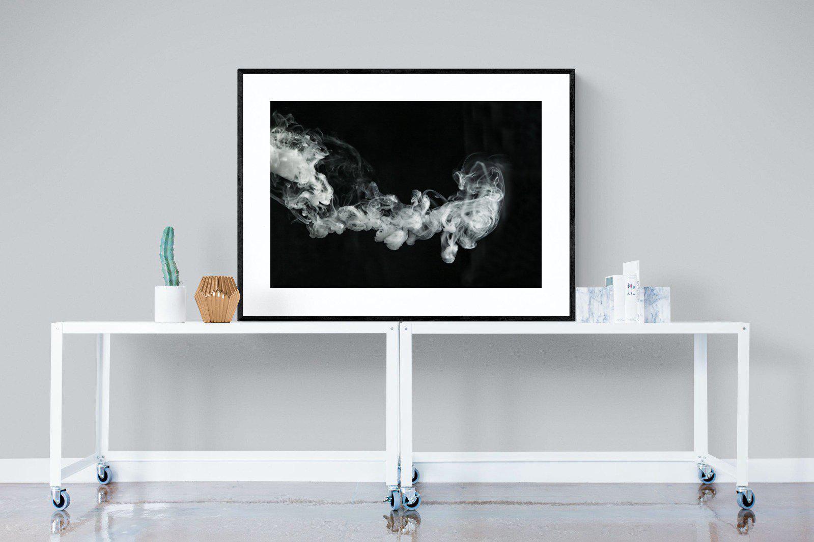 Smoke-Wall_Art-120 x 90cm-Framed Print-Black-Pixalot