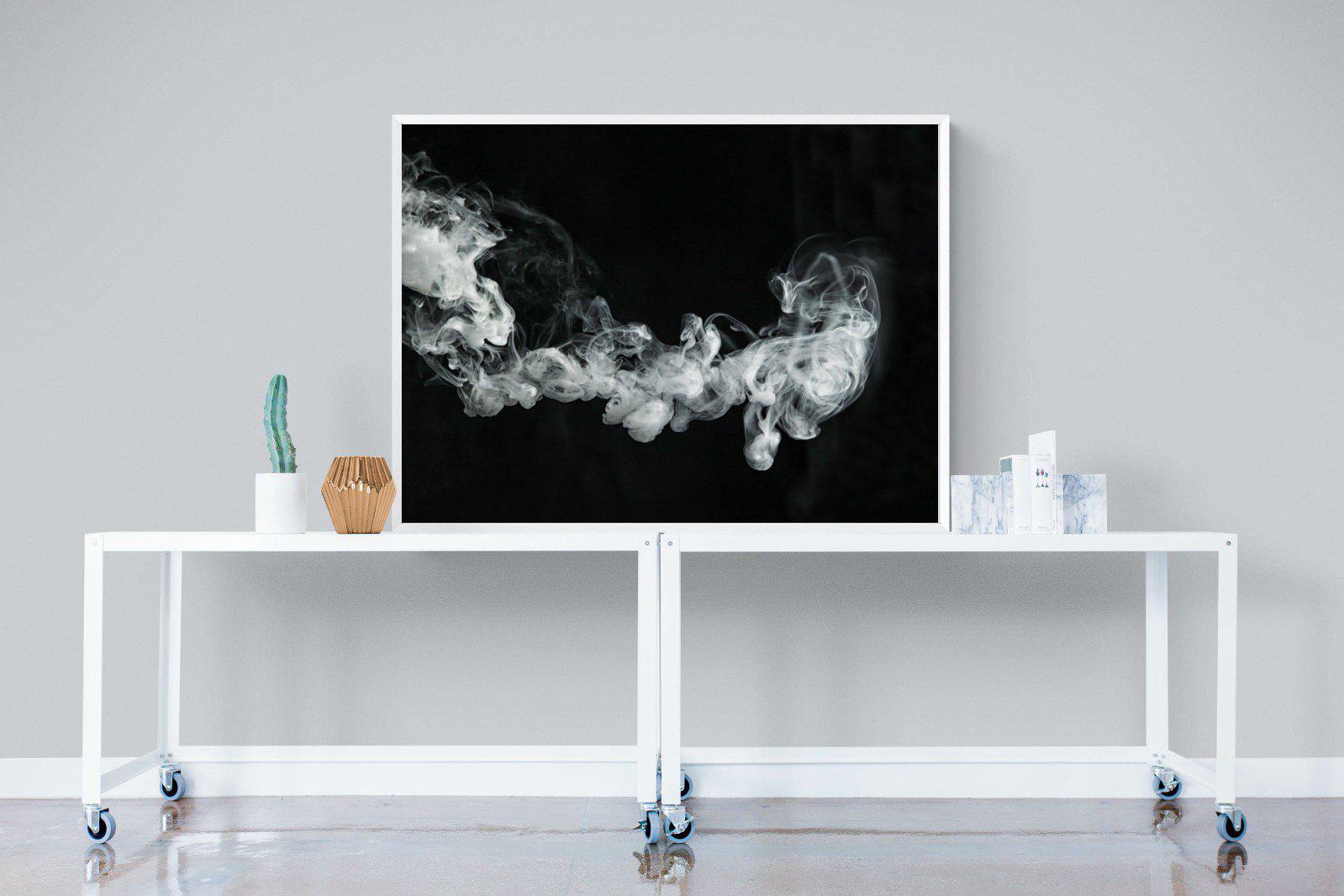 Smoke-Wall_Art-120 x 90cm-Mounted Canvas-White-Pixalot