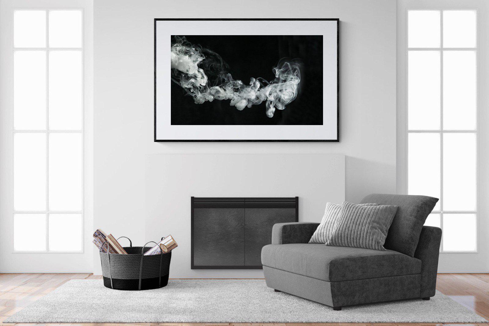 Smoke-Wall_Art-150 x 100cm-Framed Print-Black-Pixalot