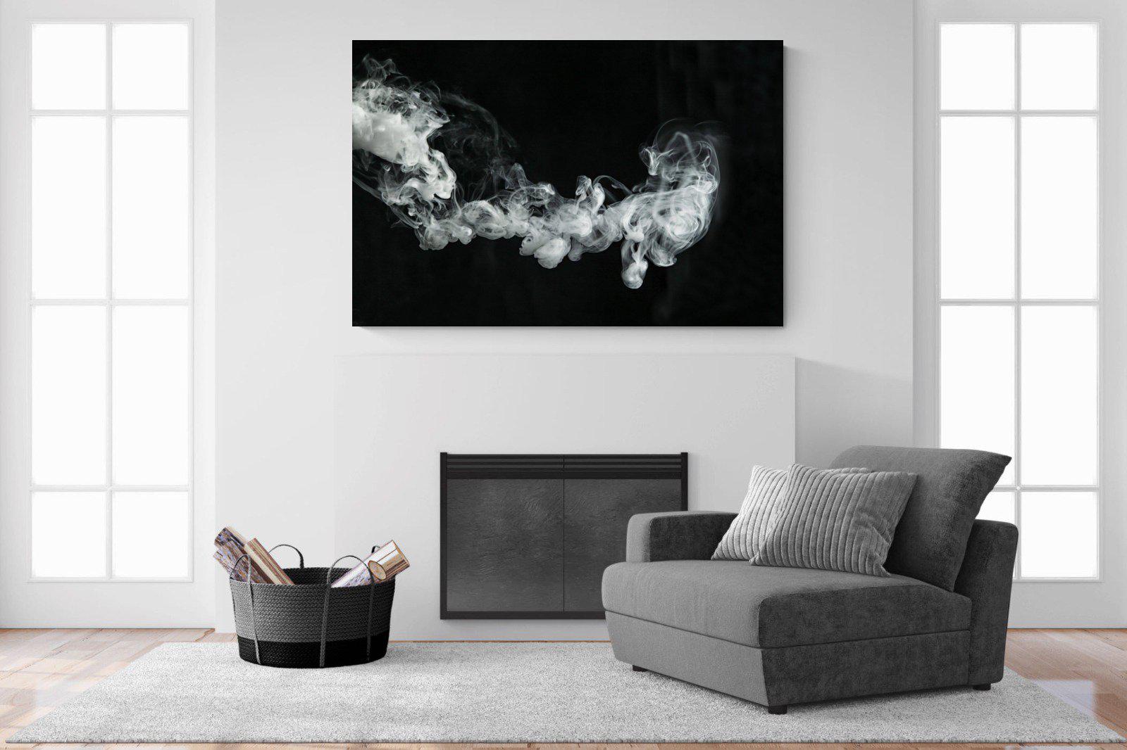 Smoke-Wall_Art-150 x 100cm-Mounted Canvas-No Frame-Pixalot