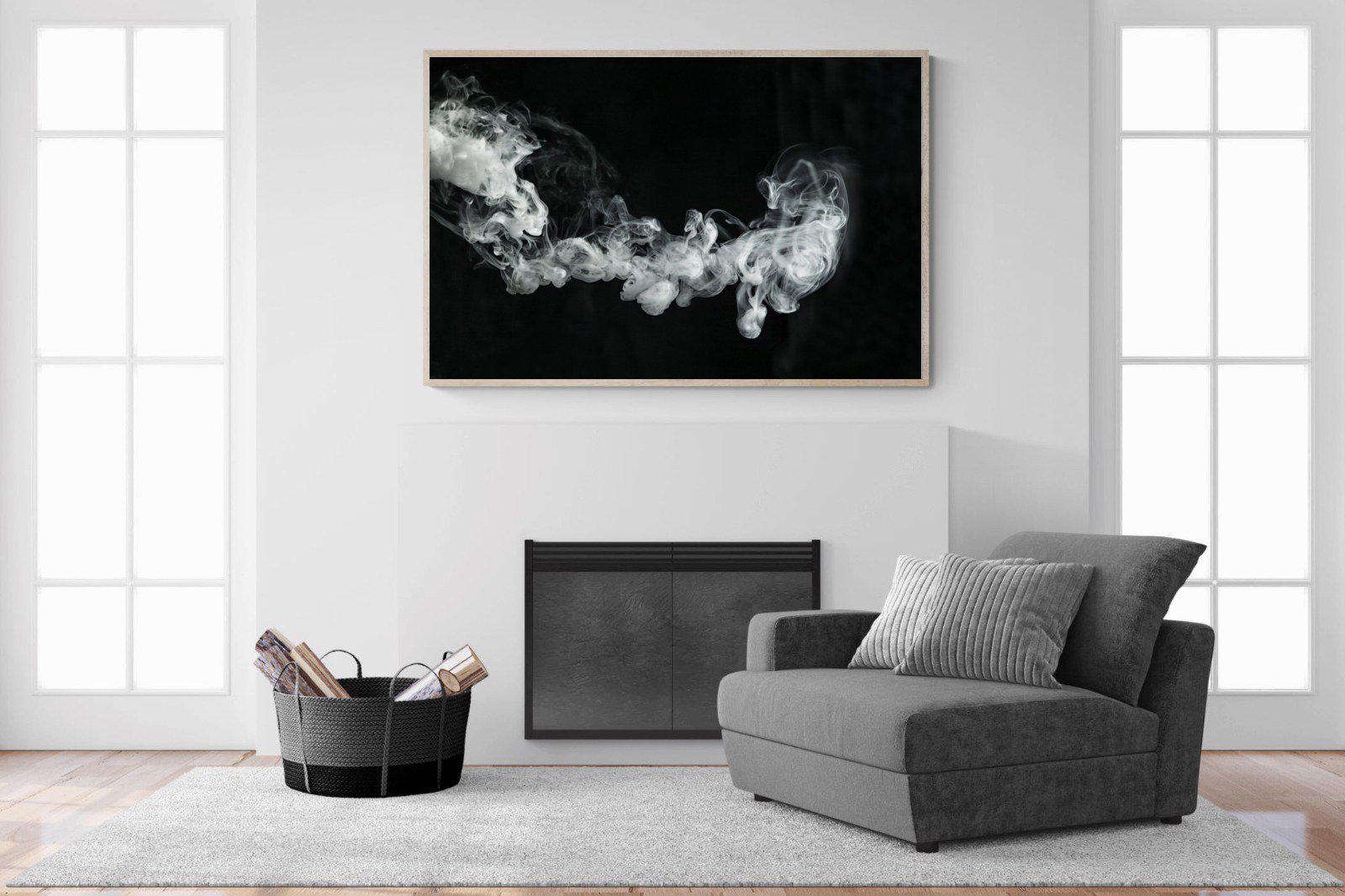 Smoke-Wall_Art-150 x 100cm-Mounted Canvas-Wood-Pixalot