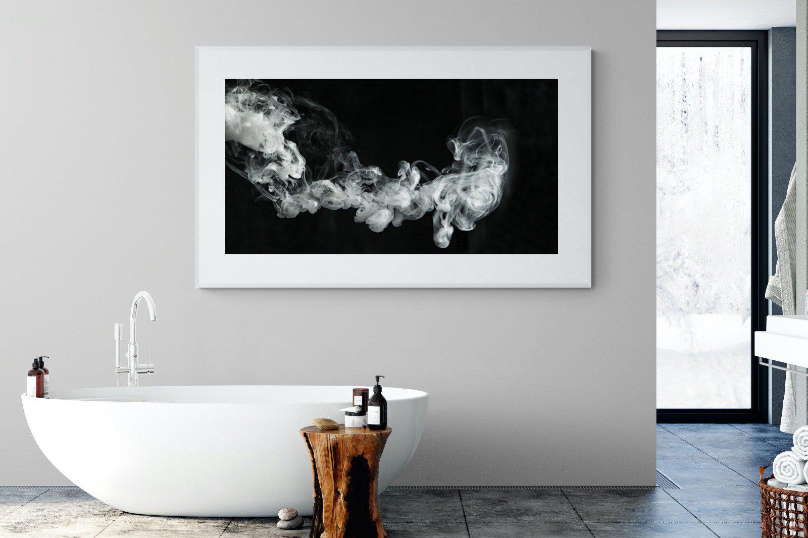 Smoke-Wall_Art-180 x 110cm-Framed Print-White-Pixalot
