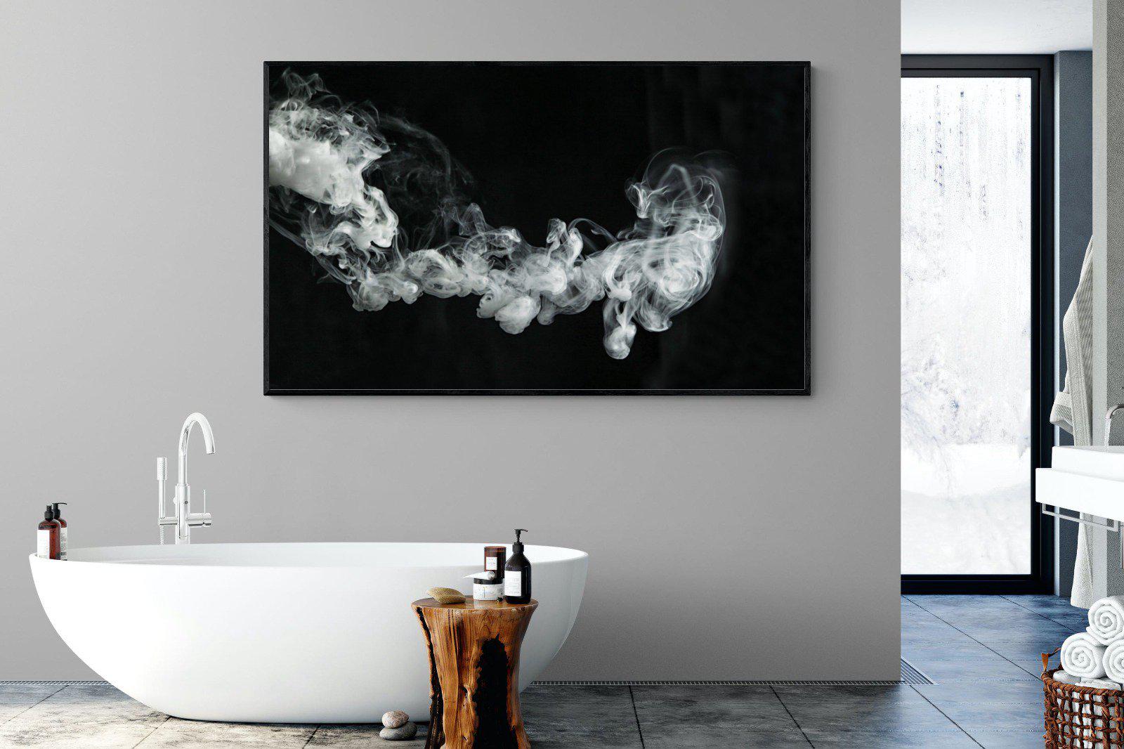 Smoke-Wall_Art-180 x 110cm-Mounted Canvas-Black-Pixalot