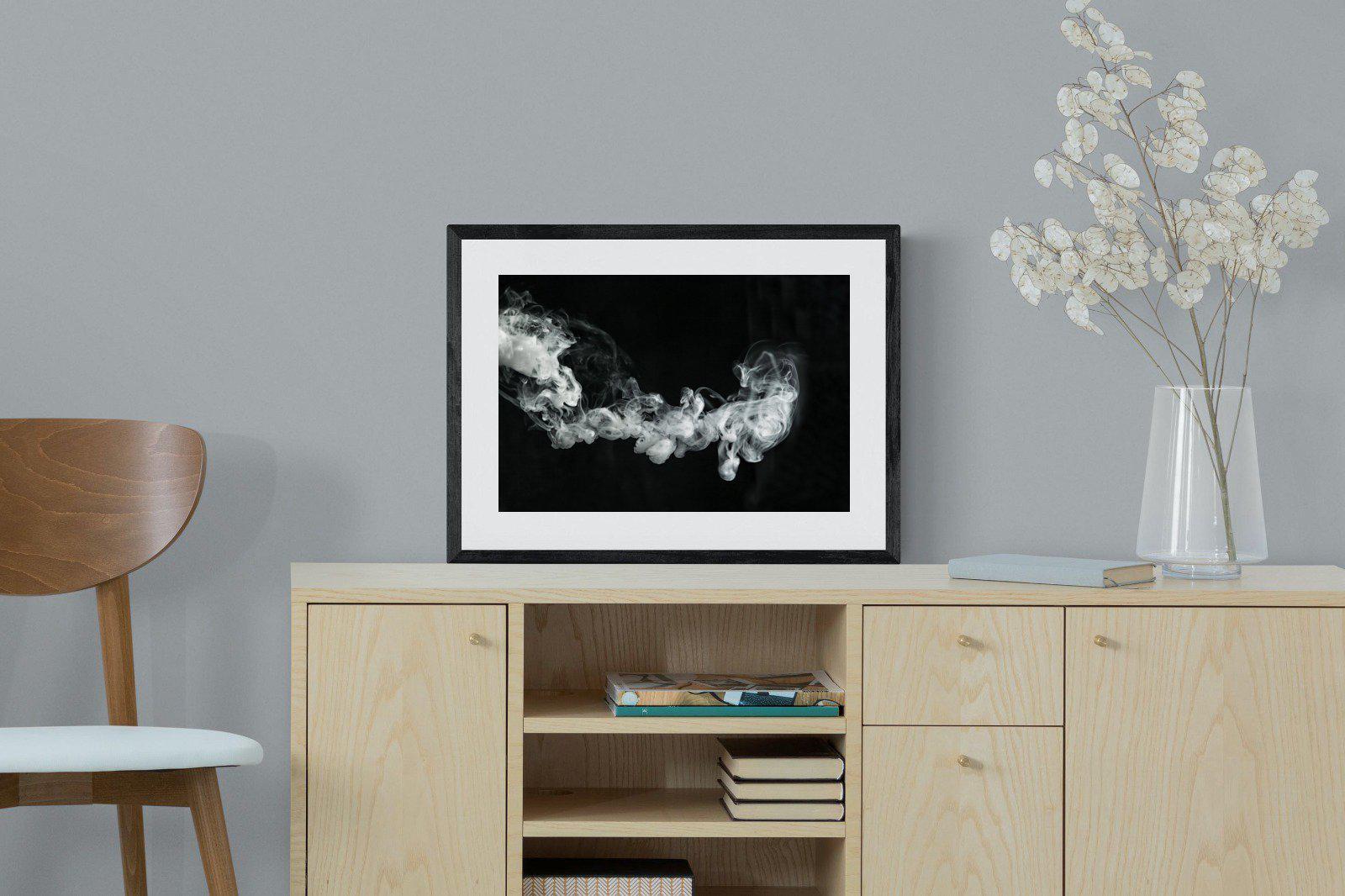 Smoke-Wall_Art-60 x 45cm-Framed Print-Black-Pixalot