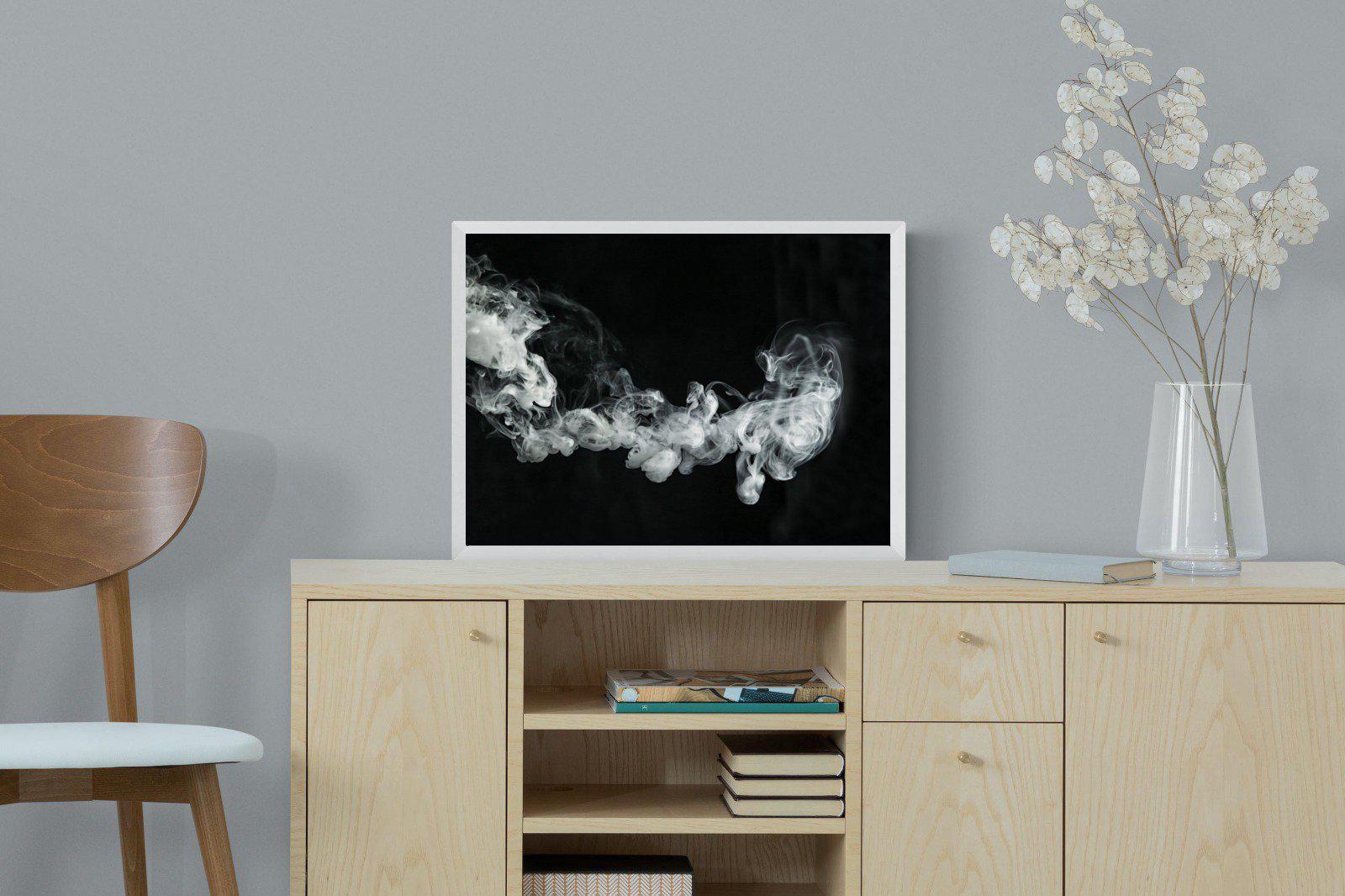 Smoke-Wall_Art-60 x 45cm-Mounted Canvas-White-Pixalot