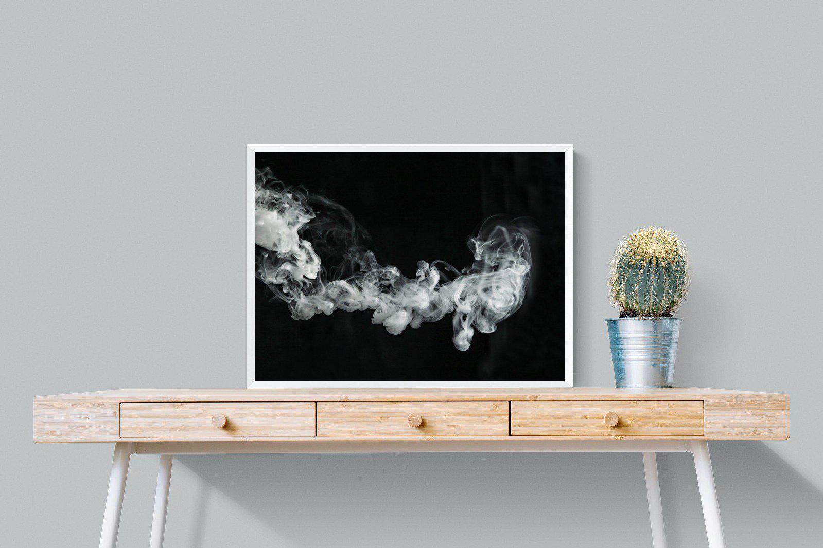 Smoke-Wall_Art-80 x 60cm-Mounted Canvas-White-Pixalot