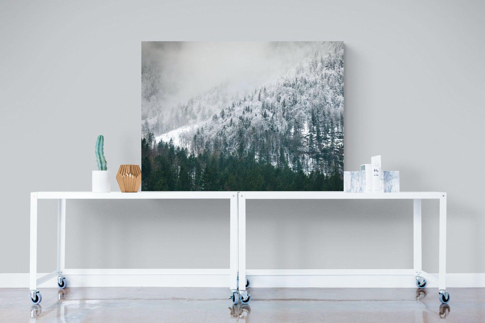 Snowy Alps-Wall_Art-120 x 90cm-Mounted Canvas-No Frame-Pixalot