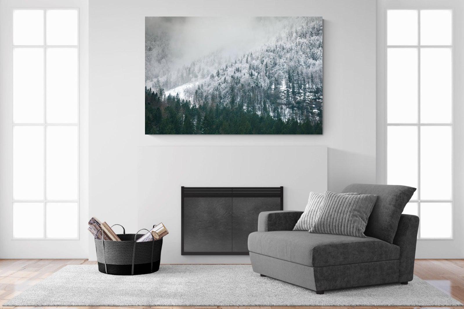 Snowy Alps-Wall_Art-150 x 100cm-Mounted Canvas-No Frame-Pixalot