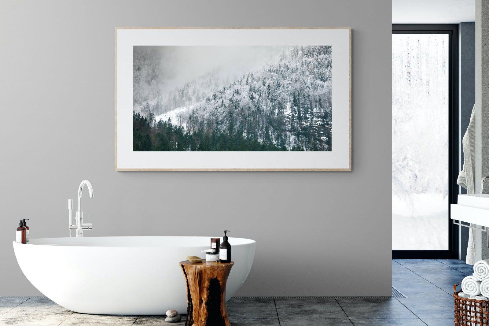 Snowy Alps-Wall_Art-180 x 110cm-Framed Print-Wood-Pixalot