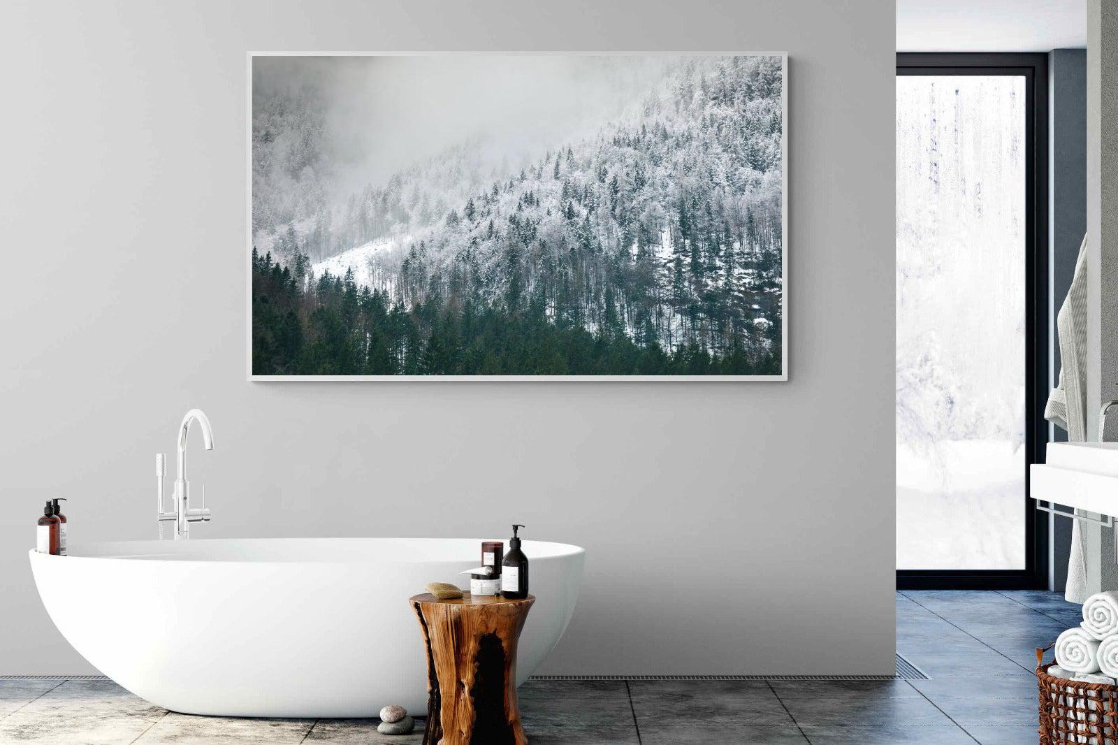 Snowy Alps-Wall_Art-180 x 110cm-Mounted Canvas-White-Pixalot