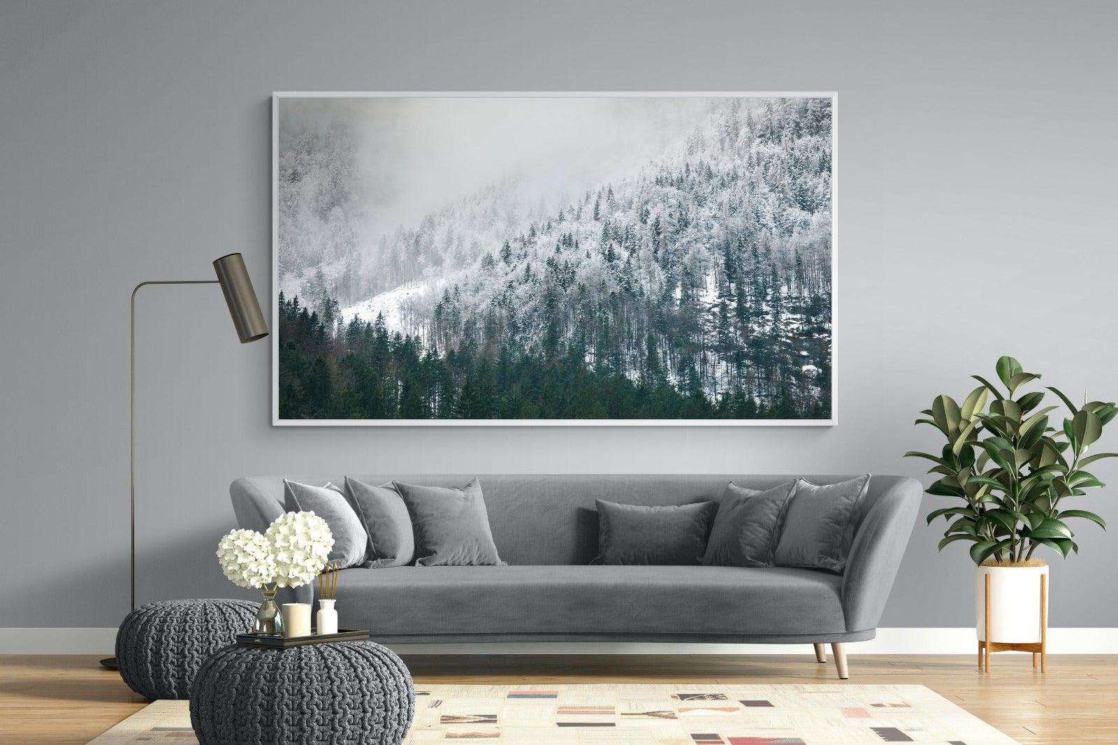 Snowy Alps-Wall_Art-220 x 130cm-Mounted Canvas-White-Pixalot