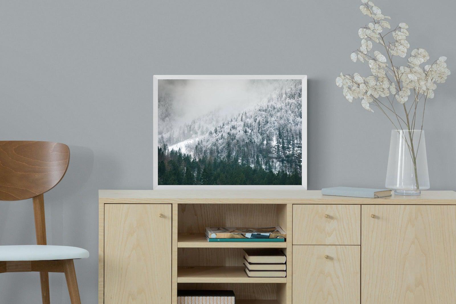 Snowy Alps-Wall_Art-60 x 45cm-Mounted Canvas-White-Pixalot