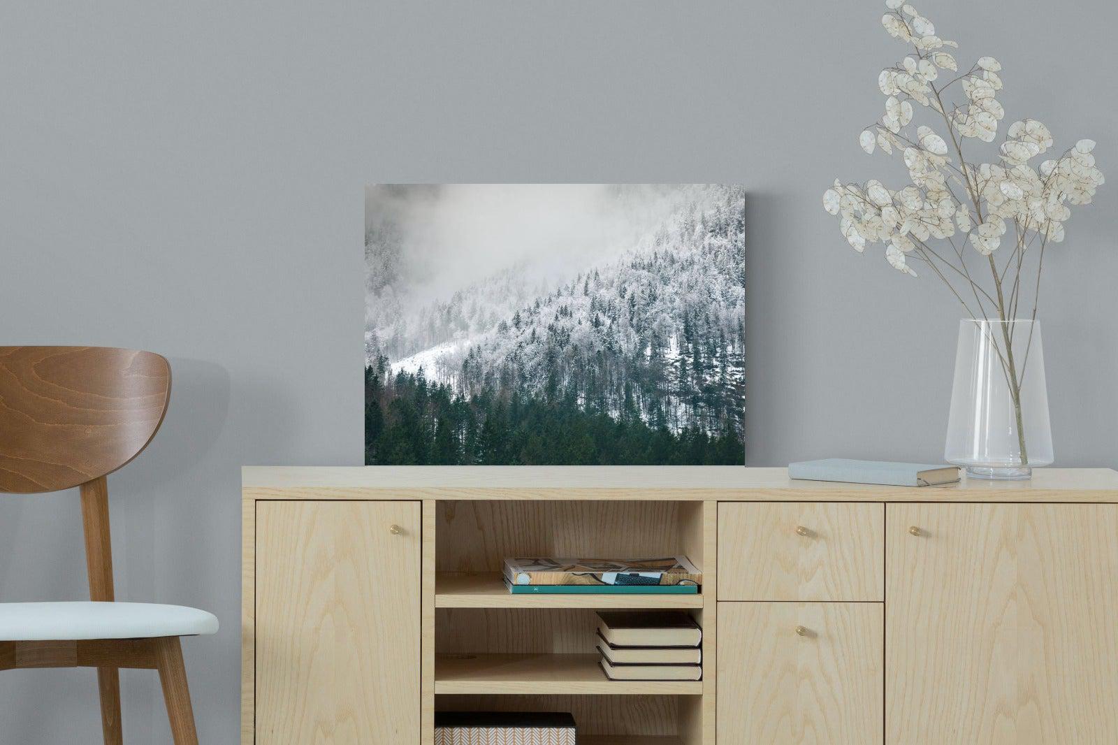 Snowy Alps-Wall_Art-60 x 45cm-Mounted Canvas-No Frame-Pixalot