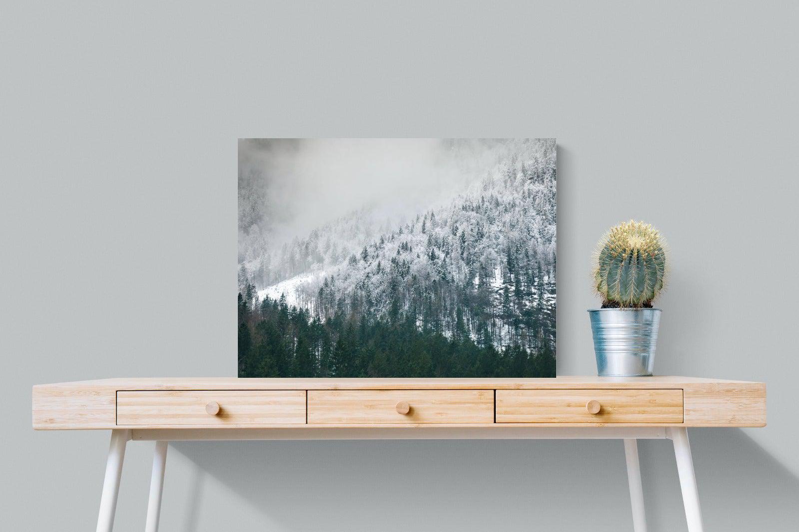 Snowy Alps-Wall_Art-80 x 60cm-Mounted Canvas-No Frame-Pixalot