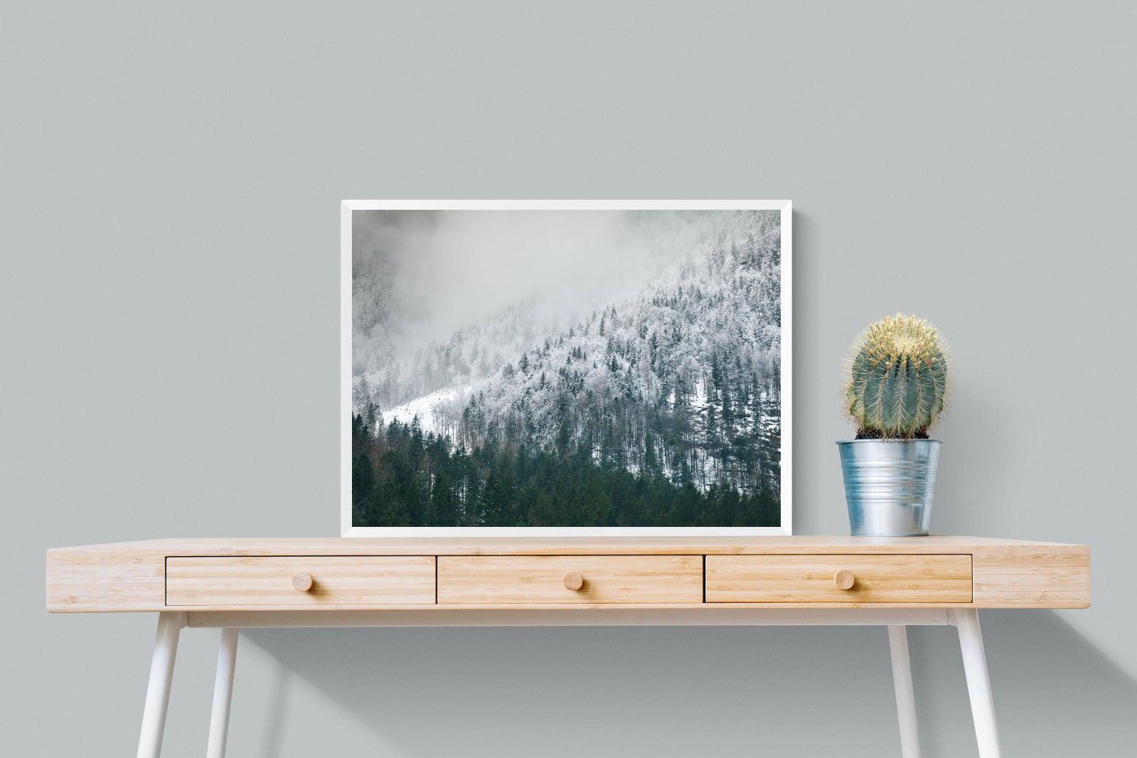 Snowy Alps-Wall_Art-80 x 60cm-Mounted Canvas-White-Pixalot