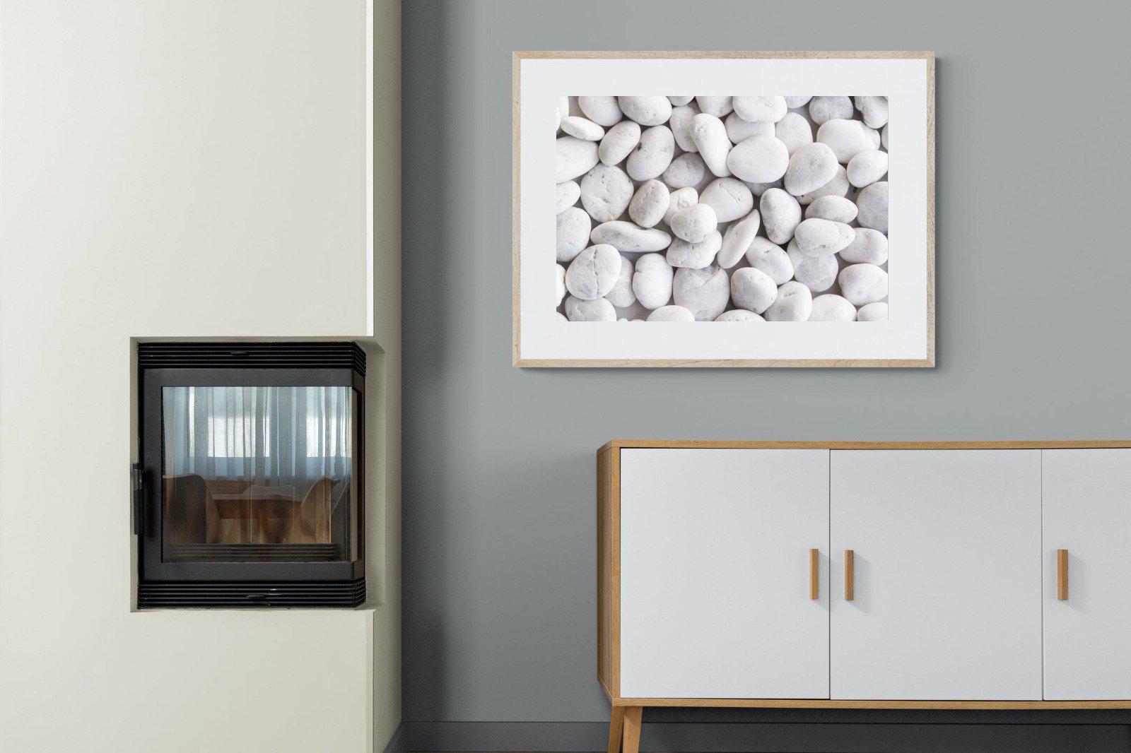 Snowy Stones-Wall_Art-100 x 75cm-Framed Print-Wood-Pixalot