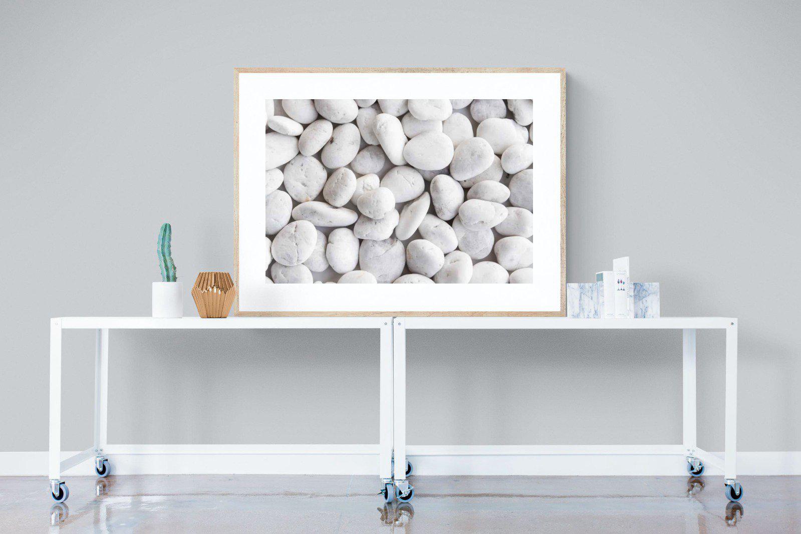 Snowy Stones-Wall_Art-120 x 90cm-Framed Print-Wood-Pixalot