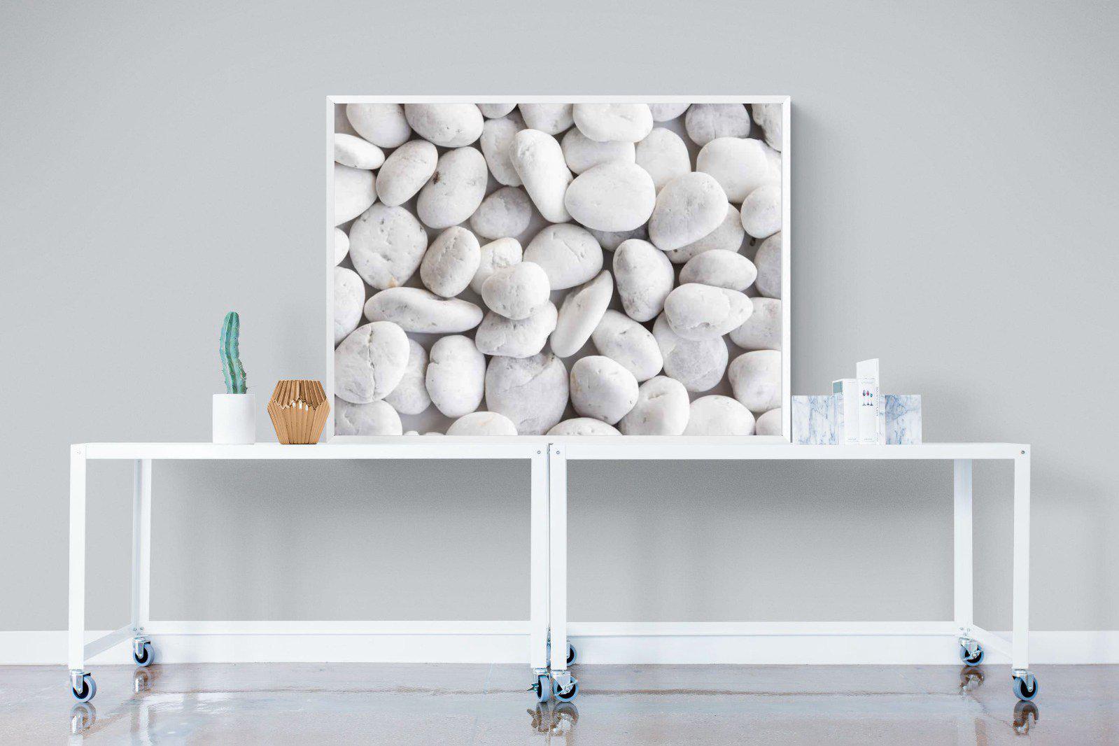 Snowy Stones-Wall_Art-120 x 90cm-Mounted Canvas-White-Pixalot