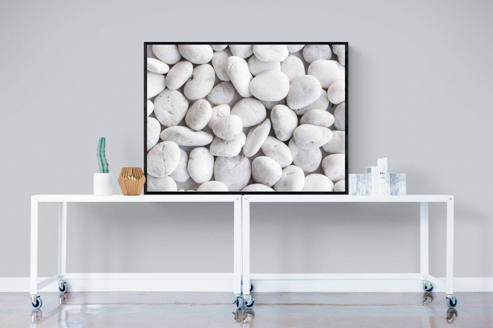 Snowy Stones-Wall_Art-120 x 90cm-Mounted Canvas-Black-Pixalot