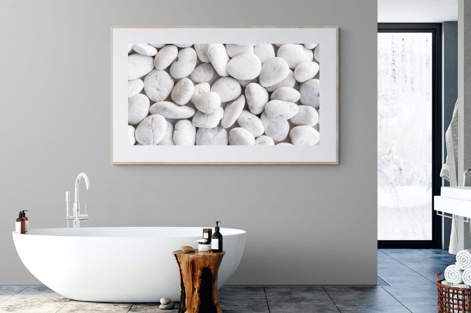 Snowy Stones-Wall_Art-180 x 110cm-Framed Print-Wood-Pixalot
