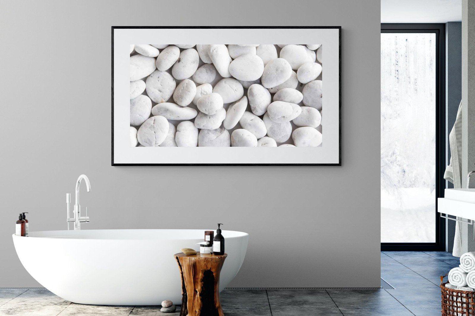 Snowy Stones-Wall_Art-180 x 110cm-Framed Print-Black-Pixalot