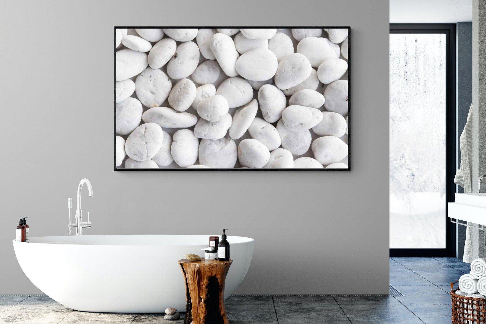 Snowy Stones-Wall_Art-180 x 110cm-Mounted Canvas-Black-Pixalot
