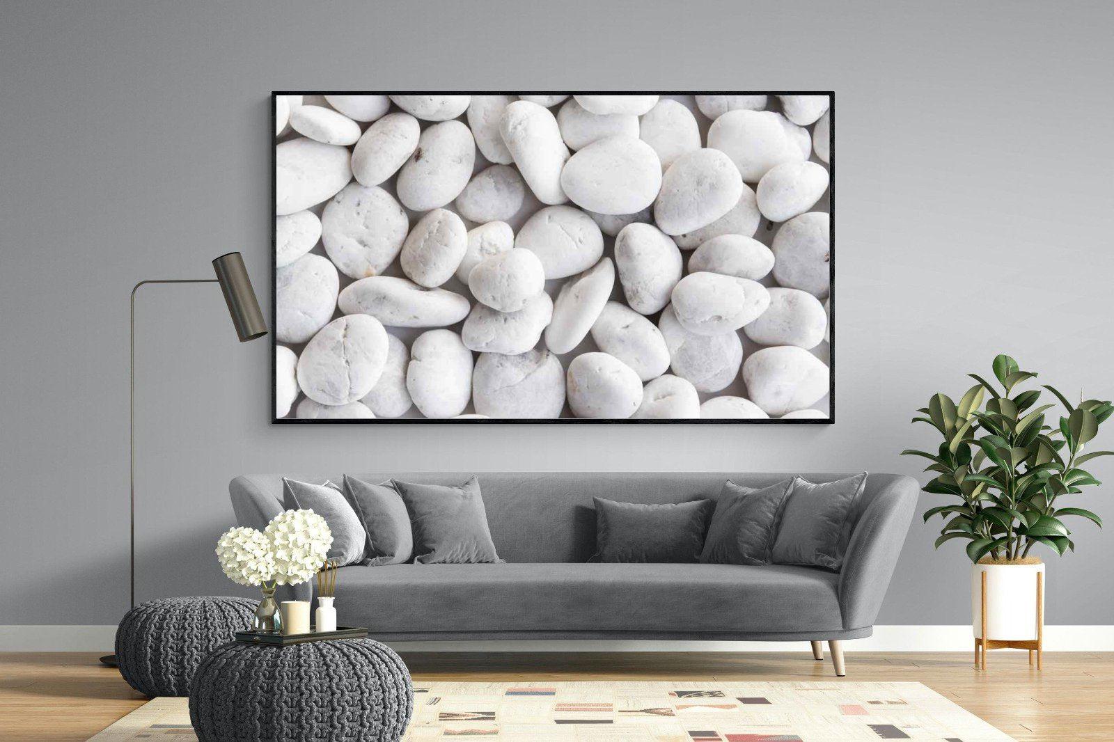 Snowy Stones-Wall_Art-220 x 130cm-Mounted Canvas-Black-Pixalot