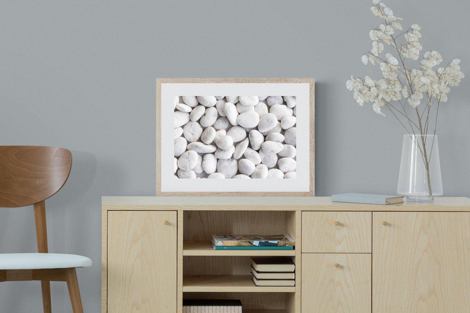 Snowy Stones-Wall_Art-60 x 45cm-Framed Print-Wood-Pixalot