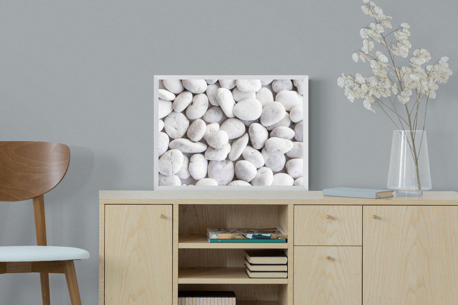 Snowy Stones-Wall_Art-60 x 45cm-Mounted Canvas-White-Pixalot