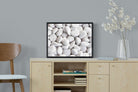 Snowy Stones-Wall_Art-60 x 45cm-Mounted Canvas-Black-Pixalot