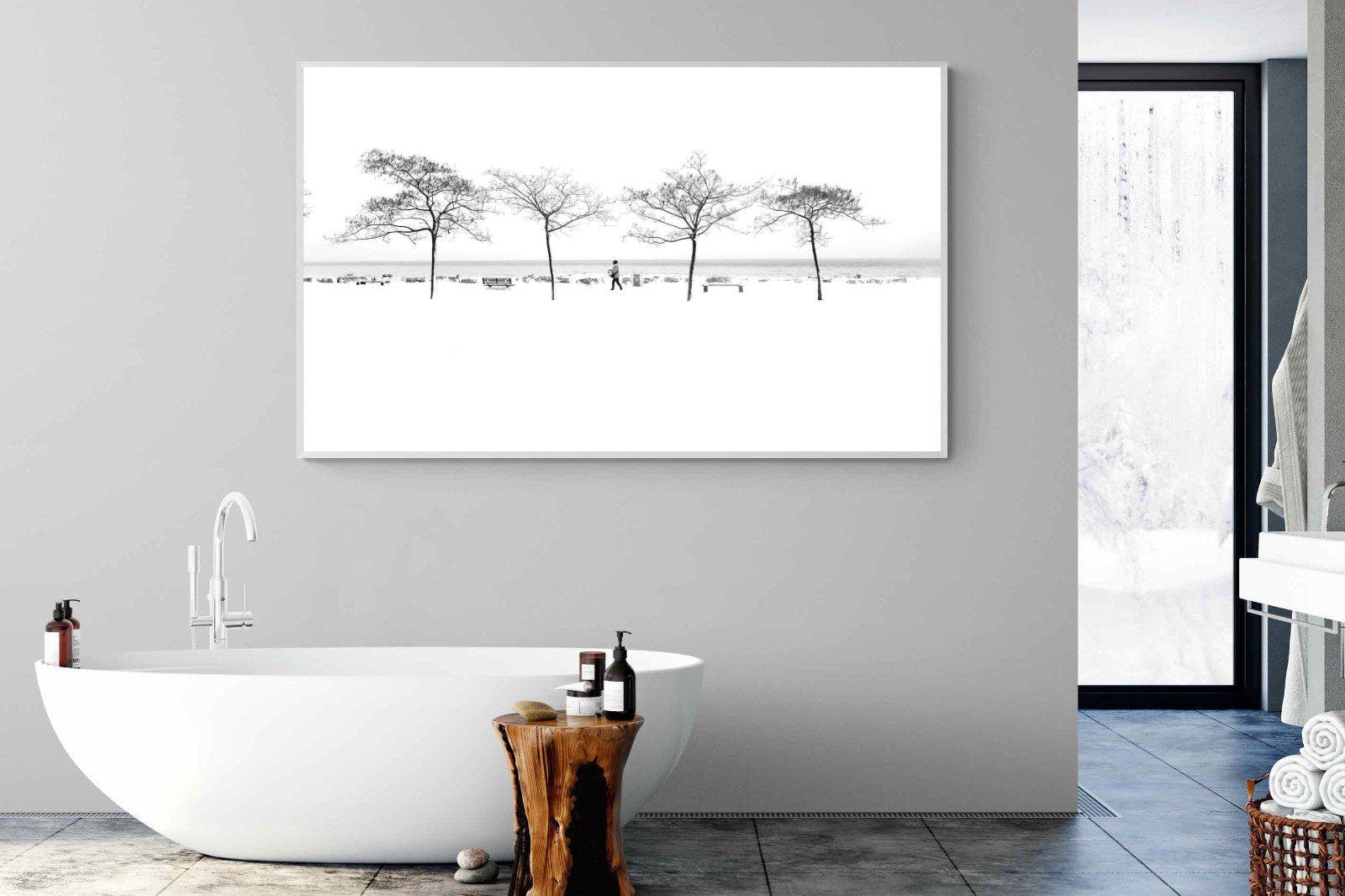 Snowy Walk-Wall_Art-180 x 110cm-Mounted Canvas-White-Pixalot