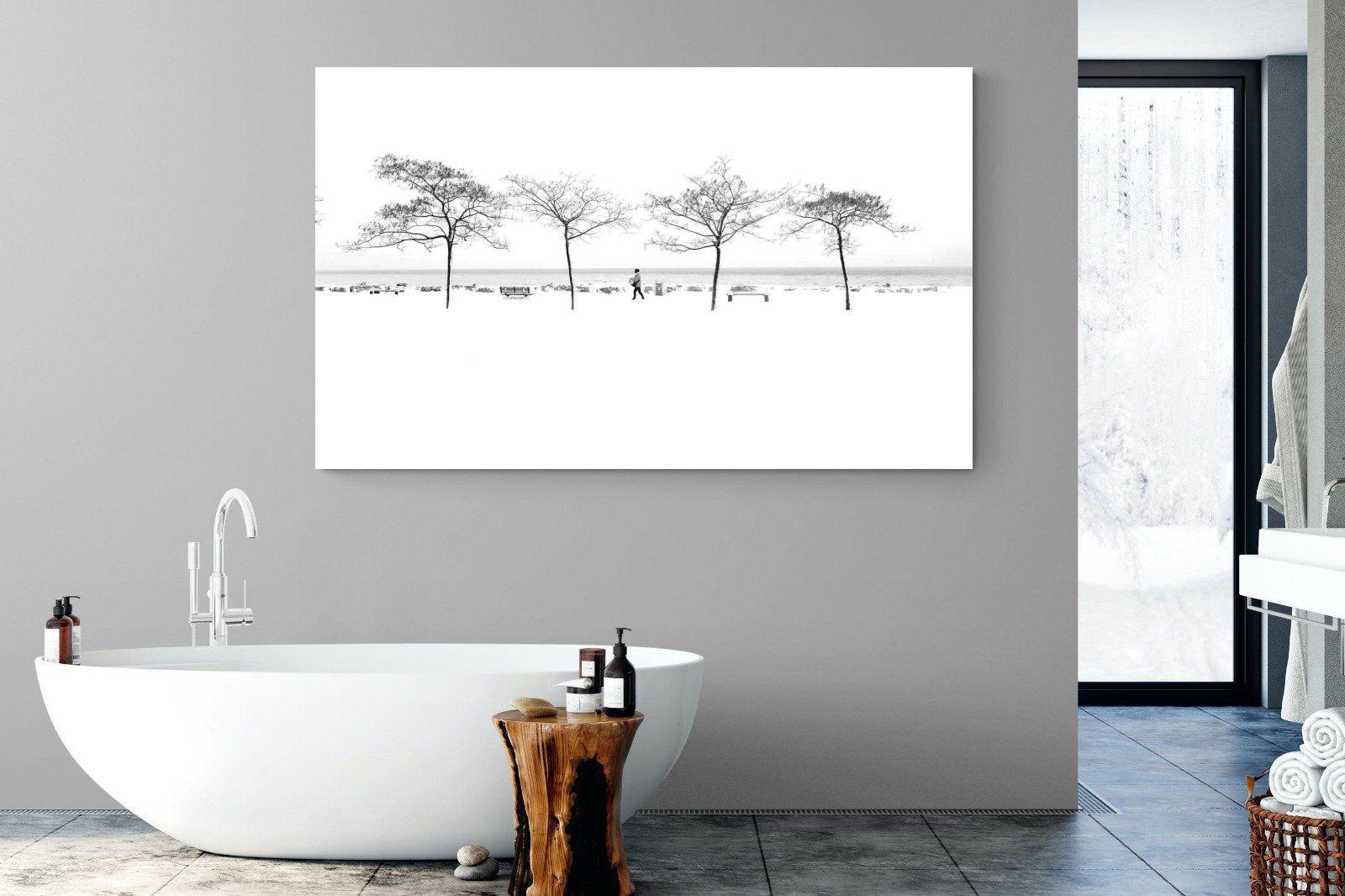 Snowy Walk-Wall_Art-180 x 110cm-Mounted Canvas-No Frame-Pixalot