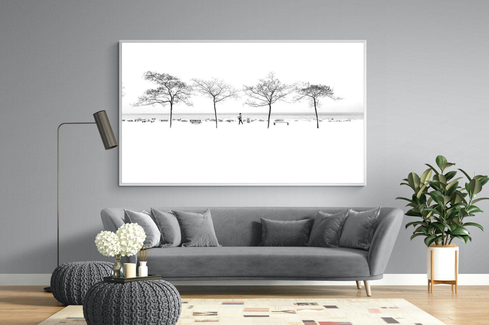 Snowy Walk-Wall_Art-220 x 130cm-Mounted Canvas-White-Pixalot