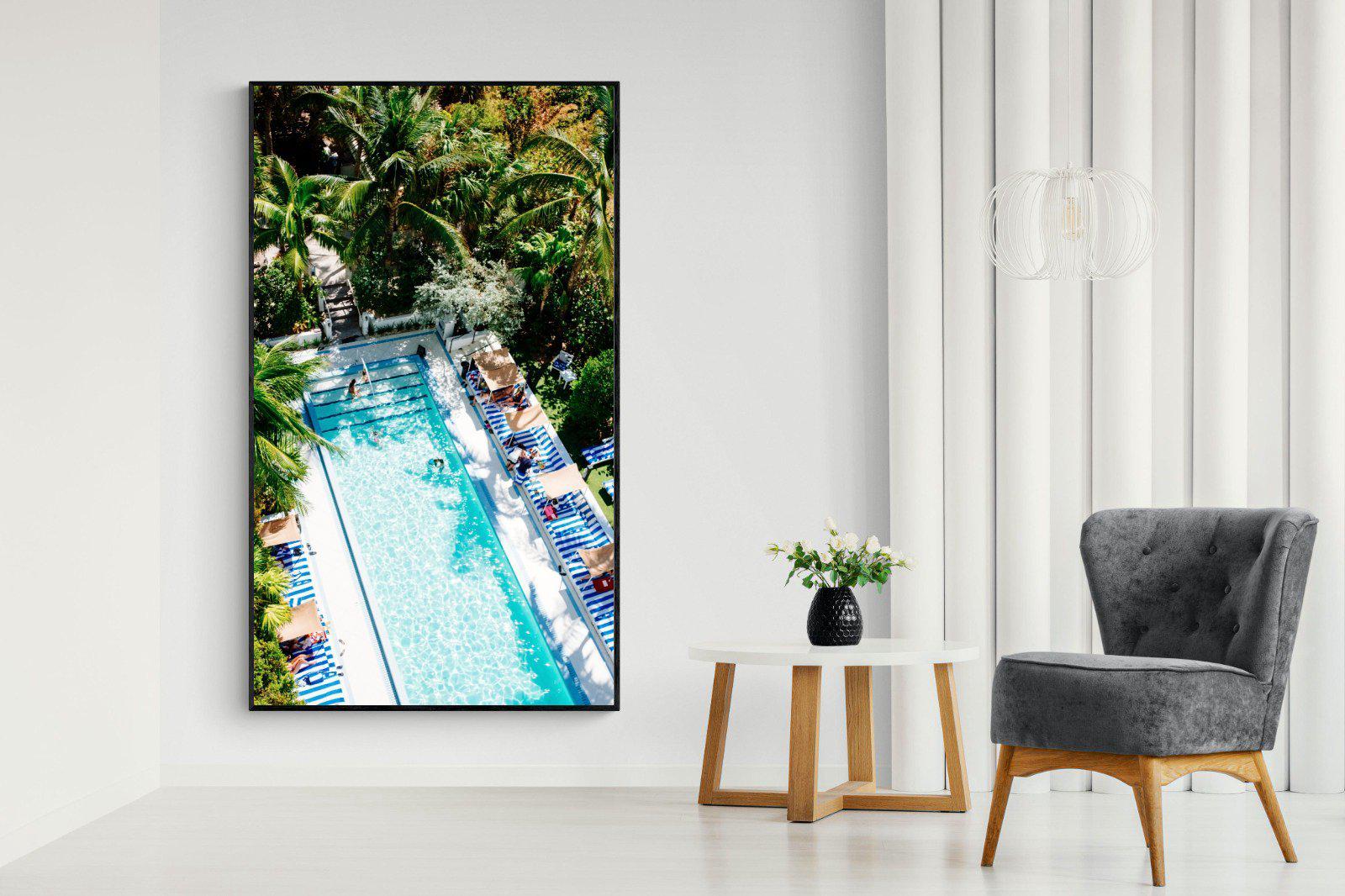Soho Beach House-Wall_Art-130 x 220cm-Mounted Canvas-Black-Pixalot