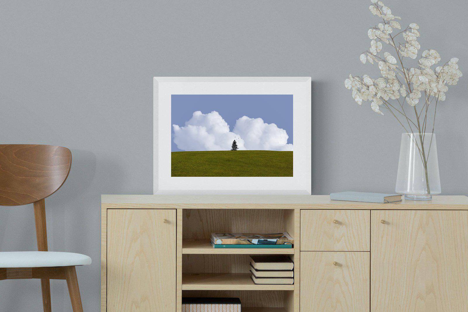 Solitude-Wall_Art-60 x 45cm-Framed Print-White-Pixalot