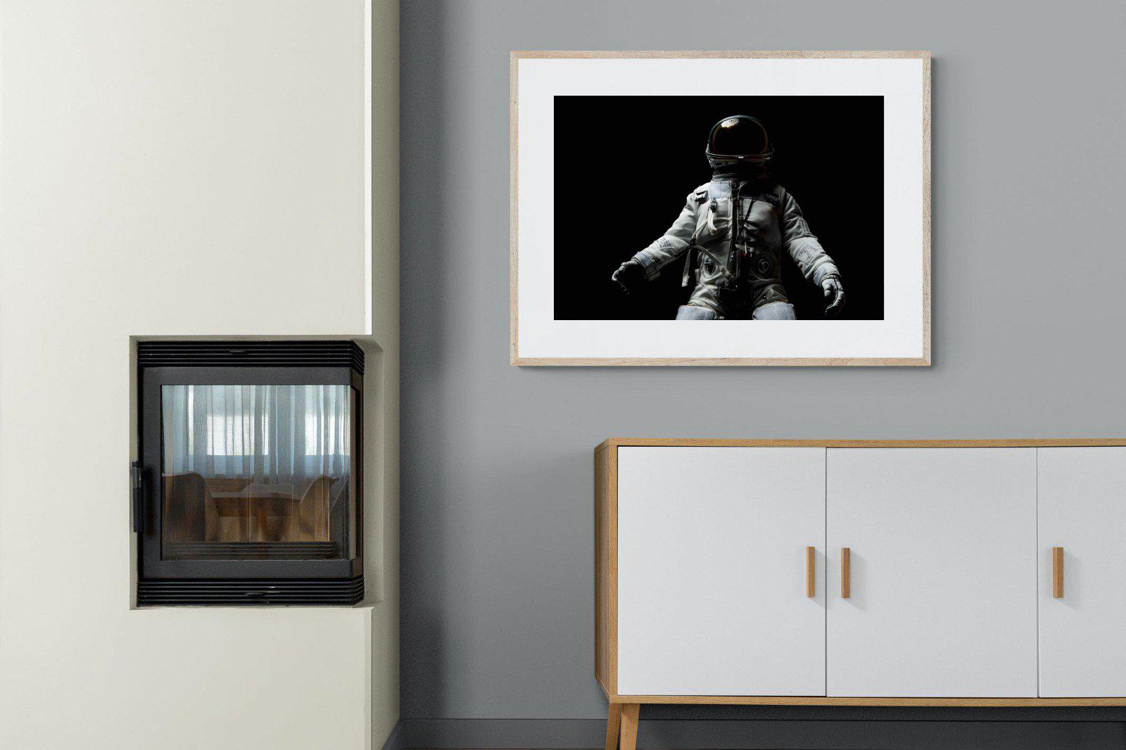 Space Walk-Wall_Art-100 x 75cm-Framed Print-Wood-Pixalot