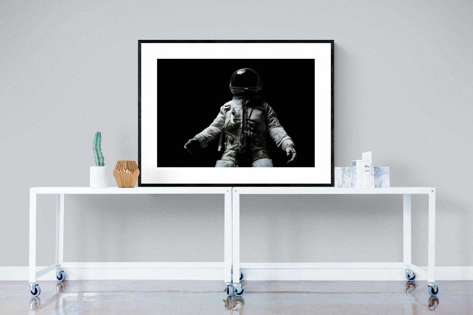 Space Walk-Wall_Art-120 x 90cm-Framed Print-Black-Pixalot