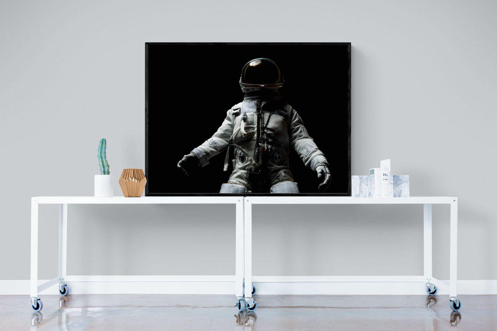 Space Walk-Wall_Art-120 x 90cm-Mounted Canvas-Black-Pixalot