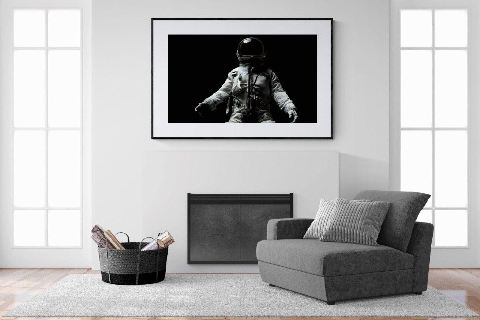 Space Walk-Wall_Art-150 x 100cm-Framed Print-Black-Pixalot